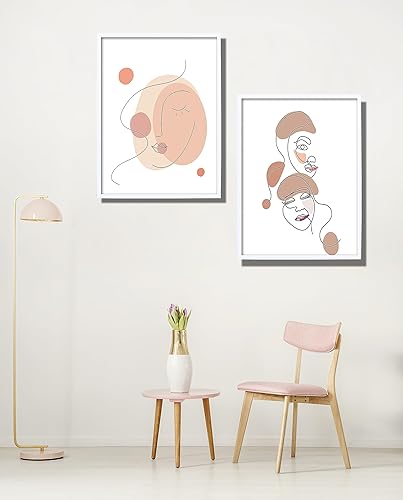 Miniatura 3 de ELSKER&HOME Marco para póster de 18 x 24 pulgadas, paquete de 3 portarretratos blanco para montaje en pared horizontal o vertical, resistente y