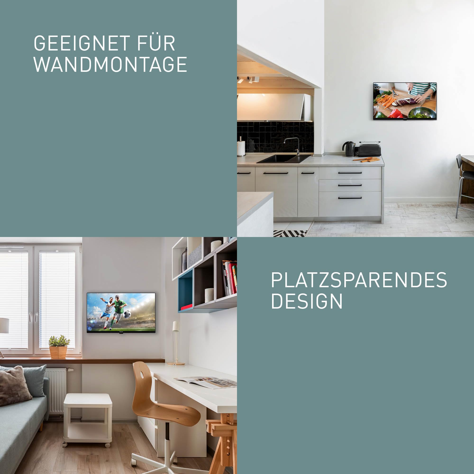 Panasonic TS-32N30AEZ, N30 Serie 32 Zoll HD LED TV, 2024, USB Media Player, hoher Kontrast, Triple Tuner, HDMI, Wandmontageoption, dünner Rahmen, für EIN außergewöhnlich visuelles Erlebnis