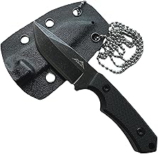 SK Wild Ones® Neck Knife Messer - Outdoor Neckknife Survival - Halskette feststehende Klinge - Gürtelmesser mit G10 Griff - EDC Outdoor Messer feststehend - 420 HC Edelstahl Forni