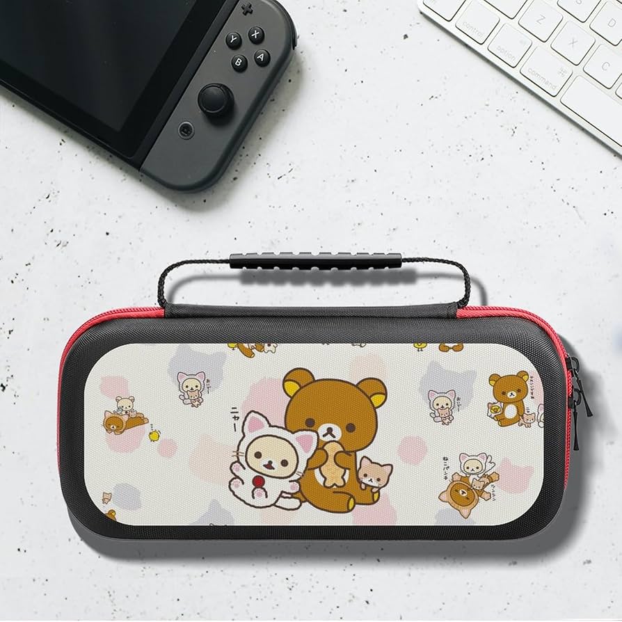 Amazon.co.jp: リラックマ（猫）2 収納ケース Switchケース 収納バック