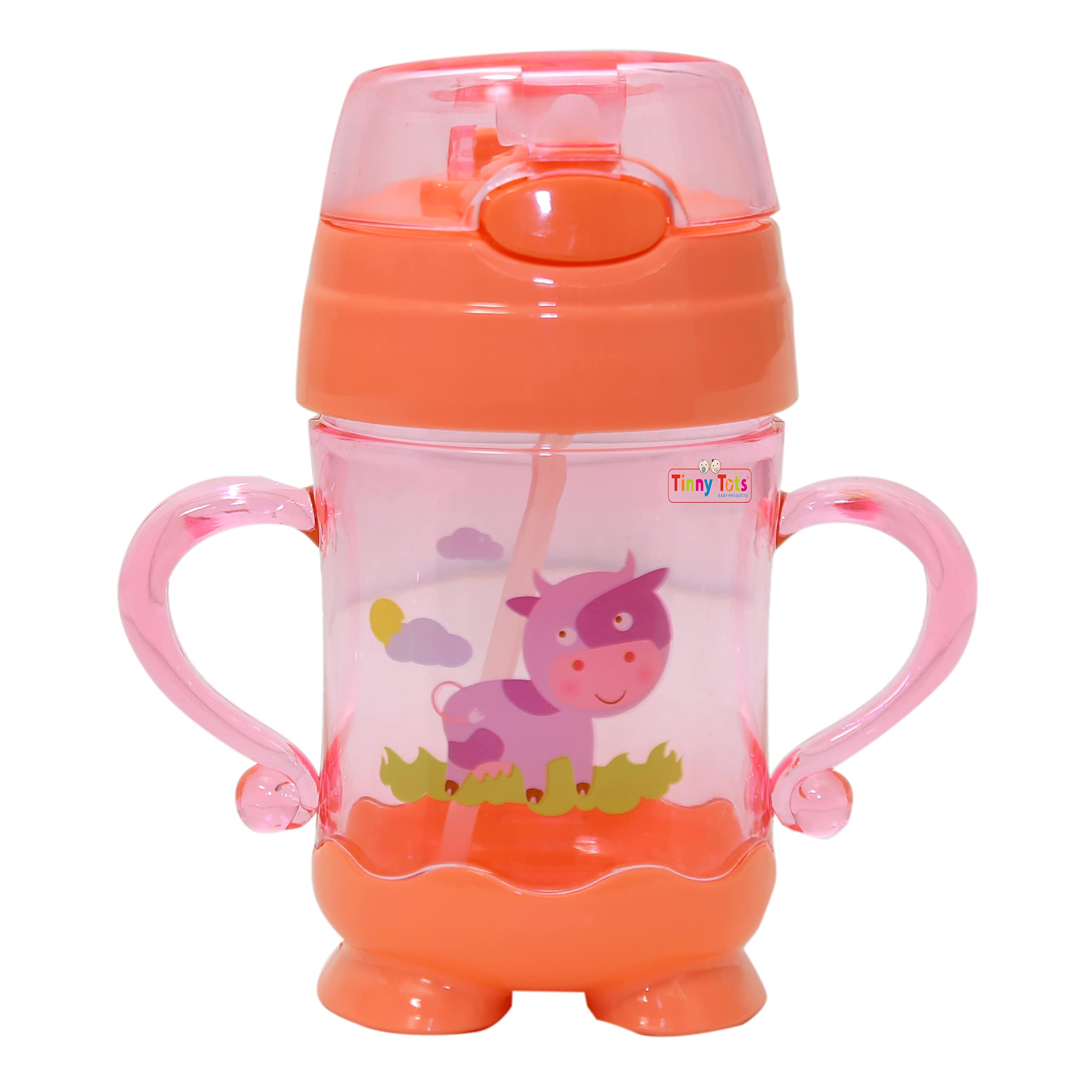 Baby Unbreakable Sipper Bottle Cup/Mug Learning Sippy BPA Free Anti Spill Sippy Cup Dust-Proof Sippy Cup with Twin Handles Sipper for Toddlers/Infants/Babies (Pink- SB3312, Medium)-picture-26