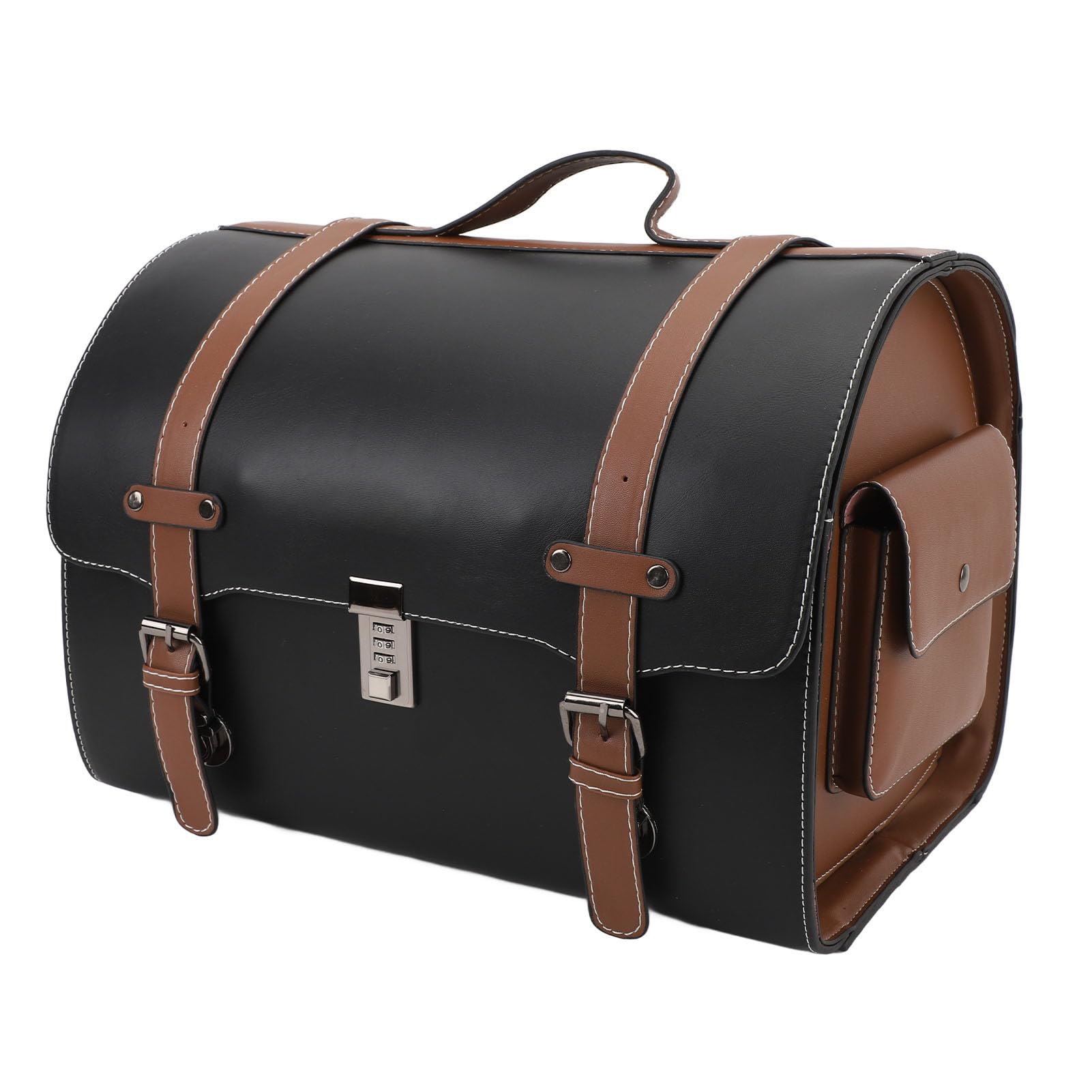 Sacoche Arrière de L, Sac de Rangement Universel et Résistant à l'eau pour Casque, avec Serrure à Combinaison, pour Scooters et Véhicules électriques (Noir avec Un Groupe)