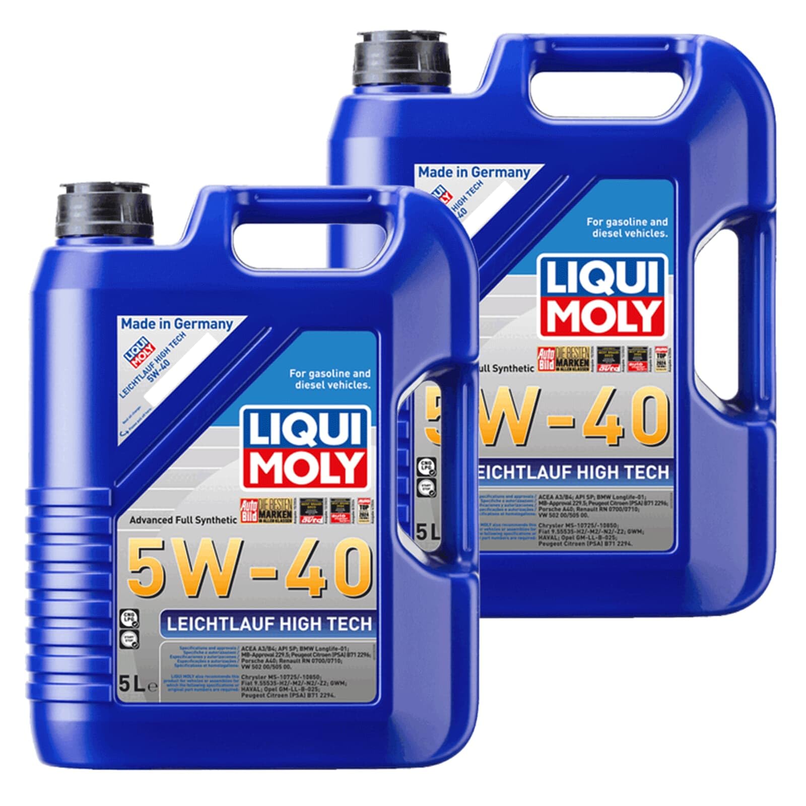 Liqui Moly 2x 2328 Motoröl (10 L) | 2328 / 3864, Leichtlauf High Tech 5W-40