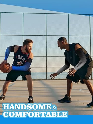 Miniatura 6 de 6 pares de mangas de protección solar UV para brazos, manga deportiva de enfriamiento antideslizante, calentadores de brazos de seda de hielo para