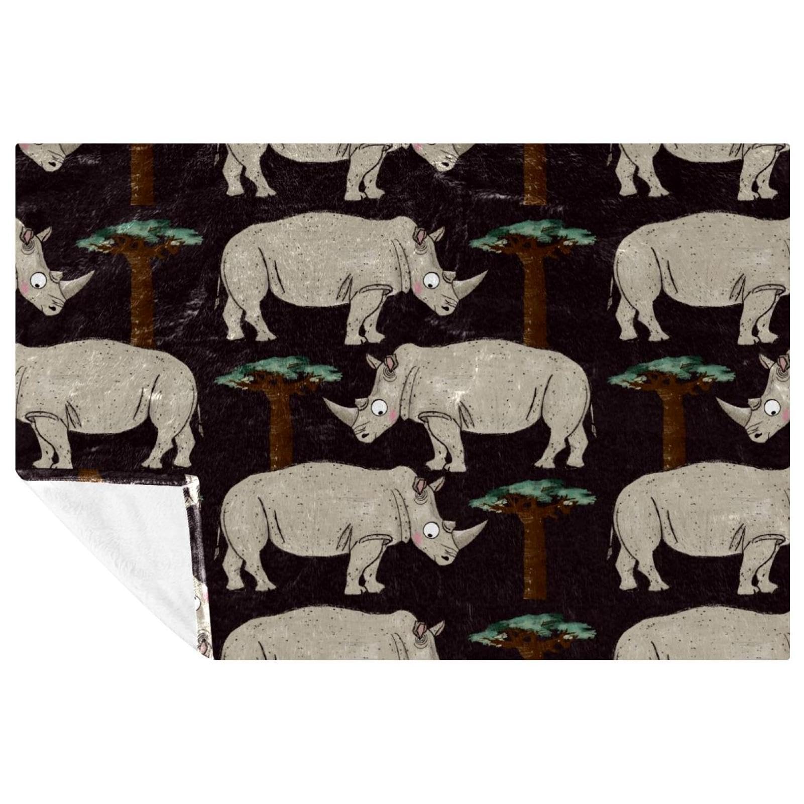 Plaid lit et canapé imprimé savane couverture chaude 150x100cm pour pique-nique