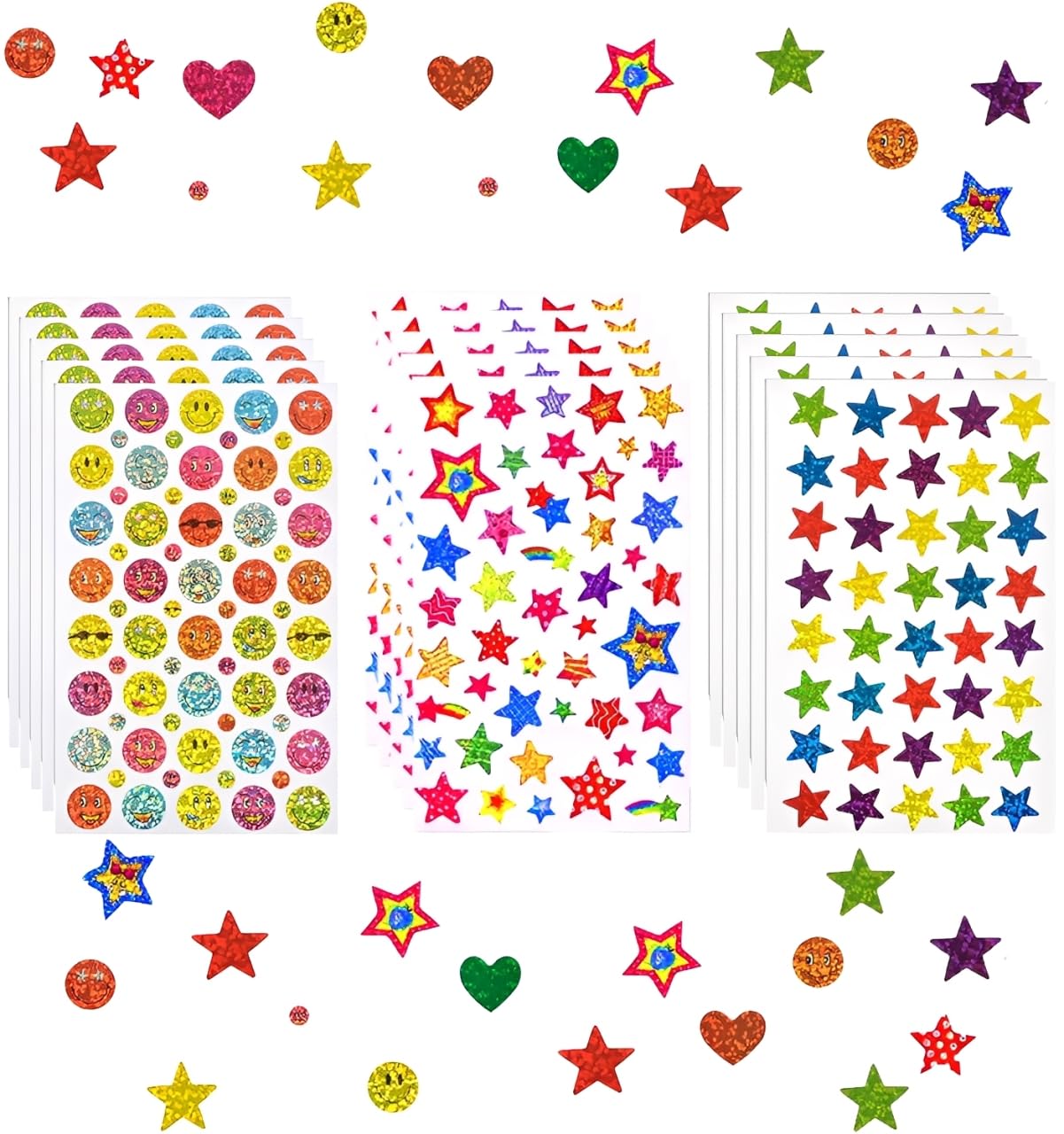 600 Pcs Star Stickers for Kids Rewards, Star Stickers, Sticker for Kids Activity, DIY Crafts, Scrapbooks, Home Decor, Fun and Motivational Sticker for Teachers and Parents