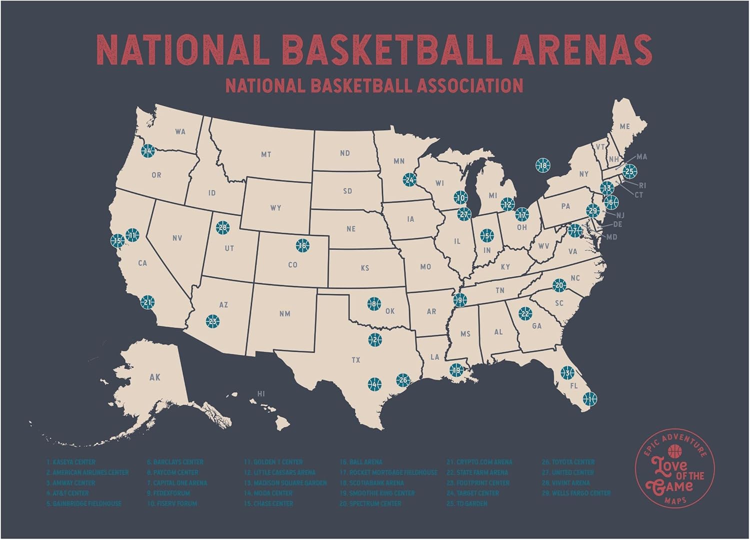 Pro Basketball Travel Map
