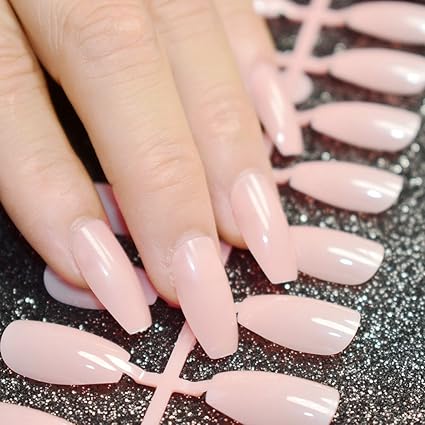 Echiq 24pcs Nude Pink Pure Color Coffin Nails False Nail Full Cover Flat Shape Acrylic Nail Tips Artificial Fake Nails Amazon Co Uk Beauty Echiq 24pcs Nude Pink Pure Color Coffin Nails False Nail Full Cover Flat Shape Acrylic Nail Tips Artificial Fake Nails Amazon Co Uk Beauty