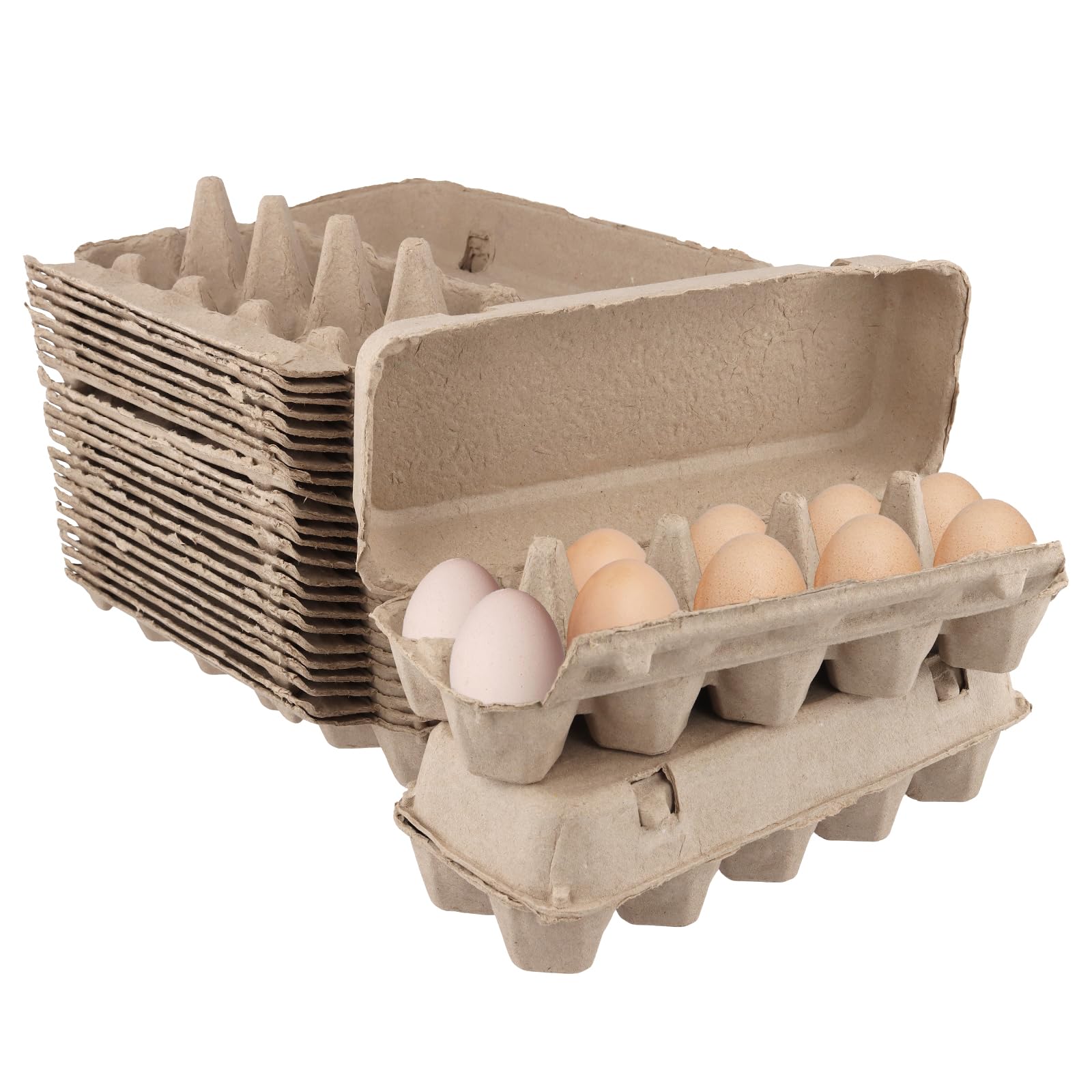 Lot de 25 boîtes à œufs en carton pour 10 œufs et œufs de Pâques