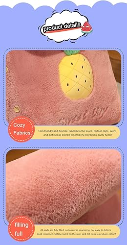 Miniatura 7 de Almohada triangular de cuña para lectura y televisión, patrón de frutas con almohada ajustable para el cuello, almohada de cuña, extraíble y