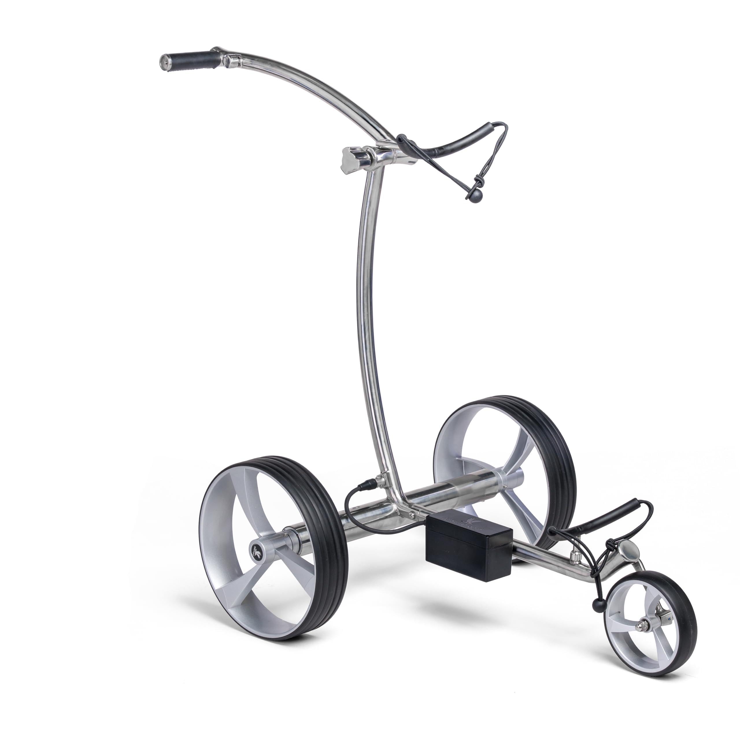 Leisure Golf Elektro Golftrolley Taurus Fold Poliert mit Zubehörpaket