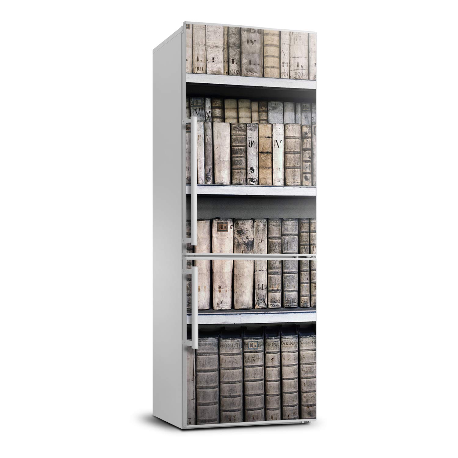 Autocollant frigo 70x190cm étagère à livres pour cacher les défauts d'un appareil
