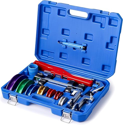 TURBRO Kit de doblador de tubos con accesorio de flexión inversa, se adapta a tubos de cobre suave, aluminio y acero de pared delgada de 14 a 78