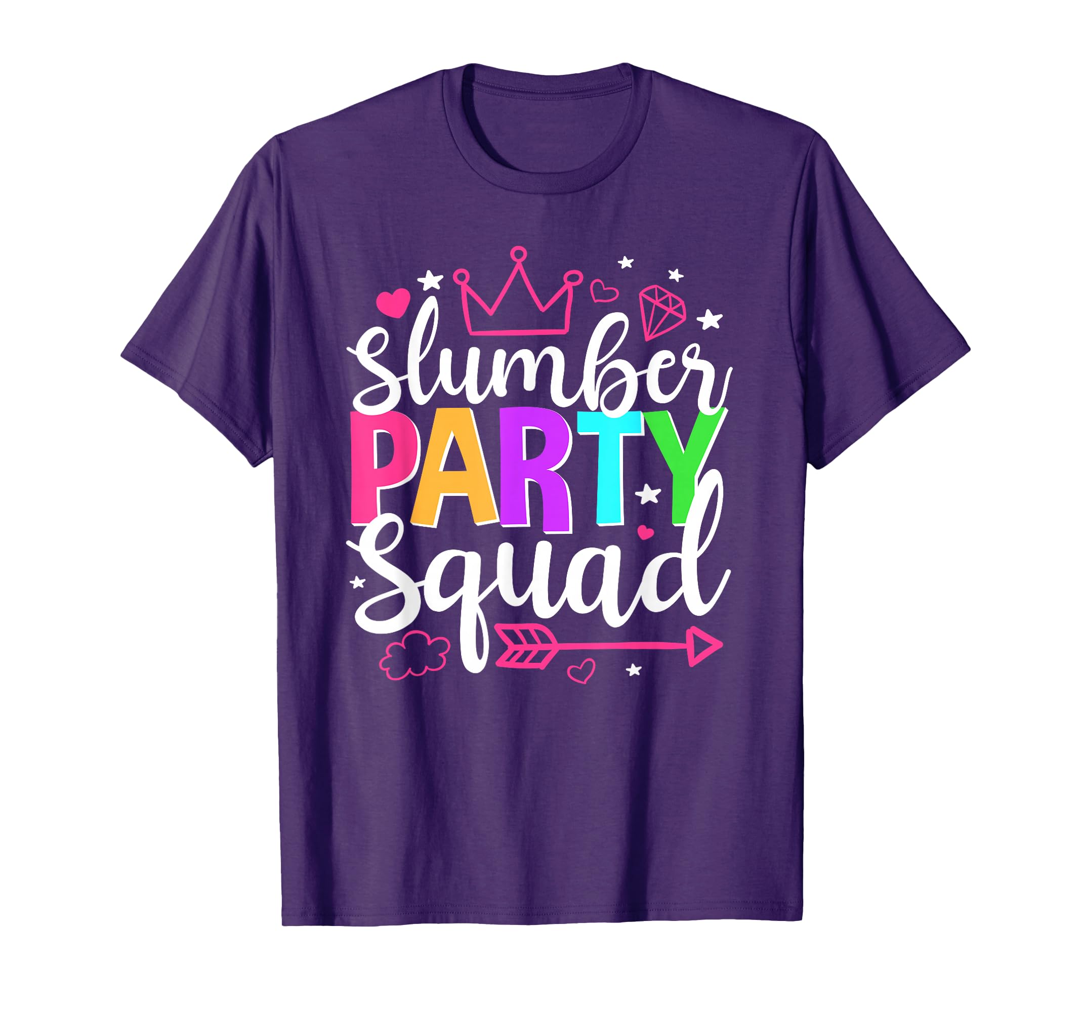 Womens Cute Slumber Party Squad Matching Sleepover T-Shirt