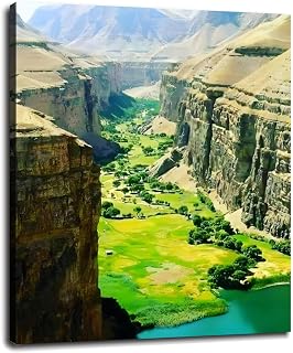Zhenfangx Afghanistan Mountains Wall Art Canvas Prints Pictures Wall Decor Poster Printing For Home Living room Bedroom Office With Framed 10"x8"