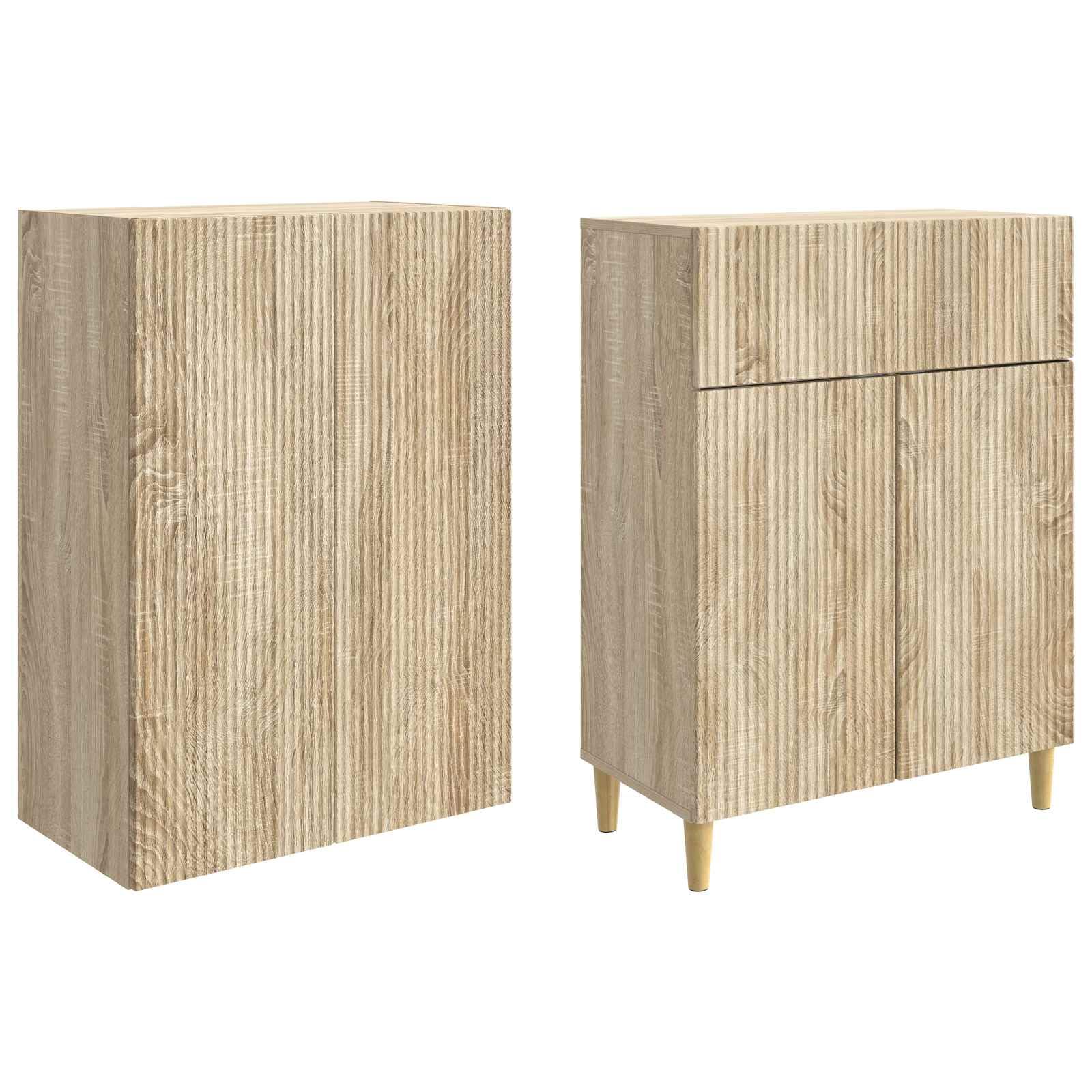 vidaXL Juego de armarios 2 pcs 66 x 34,5 x 90 cm Madera de ingeniería, Conjunto de Muebles Elegante, Multiusos, con arreglo Flexible, decoración Moderna para Sala y área Exterior