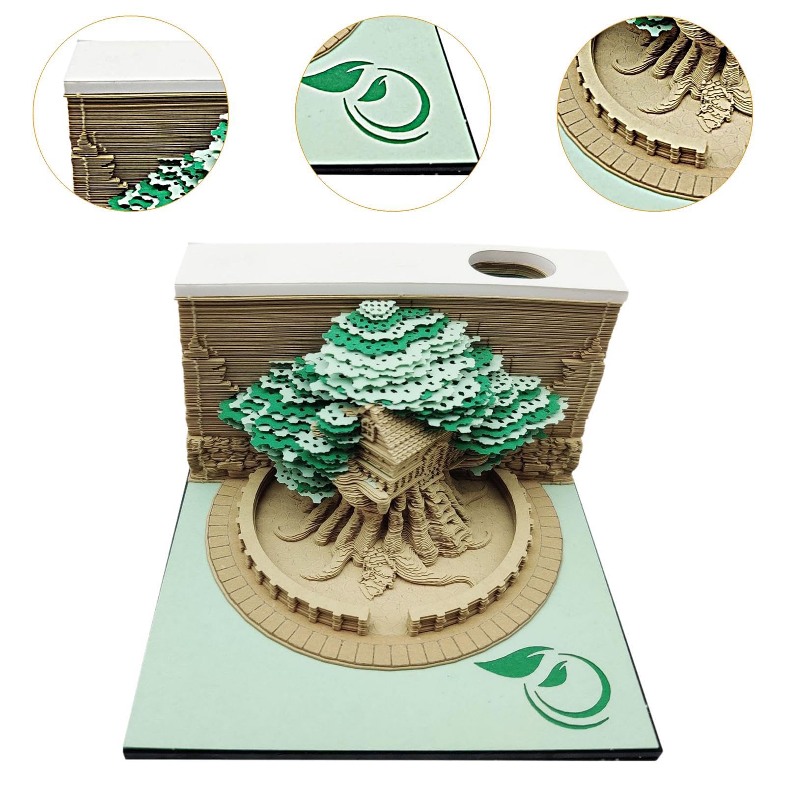 Bloc de Notas 3D para Decoración Del Hogar Y Fiestas, Verde