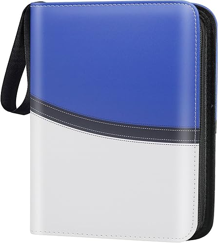 Carpeta de tarjetas de 4 bolsillos, 400 bolsillos con 50 fundas extraíbles, carpeta de tarjetas coleccionables para MTG, TCG, tarjetas deportivas,