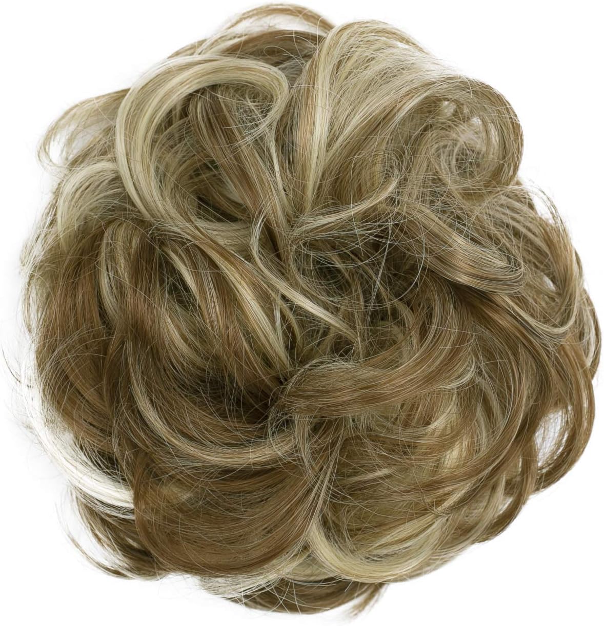 CAISHA Large Hairpiece Scrunchy Instant Updo Curly Messy Bun Brown Blond Mix G32E, brown blond mix #6H613 G32E - Image 3