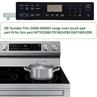 Upgraded DG96-00850H Range Membrane Switch Touchpad Control Panel Compatible with Samsung Gas Ranges Ovens NE63A6511SS/AA-00,NE63A6511SS/AC,NE63A6511SG/AA-00,NE63A6511SS/AA