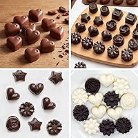 Vista 6 de Paquete de 6 moldes de chocolate para dulces, moldes de gelatina antiadherente de grado alimenticio, molde de crayón, molde de silicona