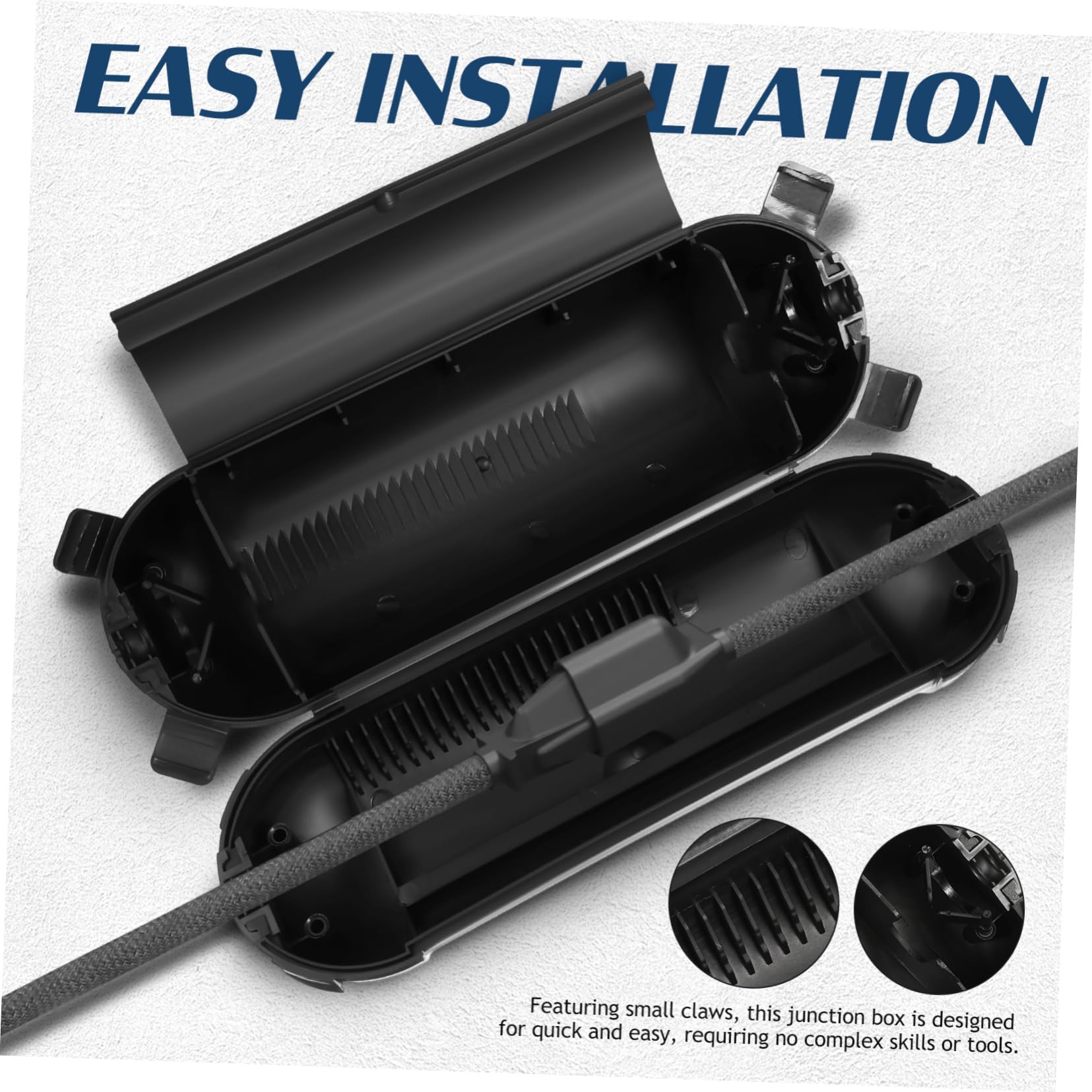 ERINGOGO 2Pcs Weatherproof Outdoor Junction Box Covers Electrical Box Cord Hider for Outside Use Weather Resistant Protection Aesthetic Design Easy Installation