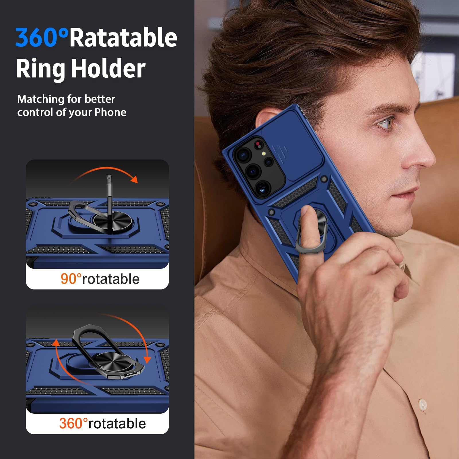 Amazon.com: for Samsung Galaxy S23 Ultra Case with Camera Lens