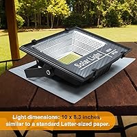 Vista 5 de Reflector solar para exteriores, 1500LM 6000K reflectores brillantes, luz de seguridad de energía solar impermeable IP65, luz automática
