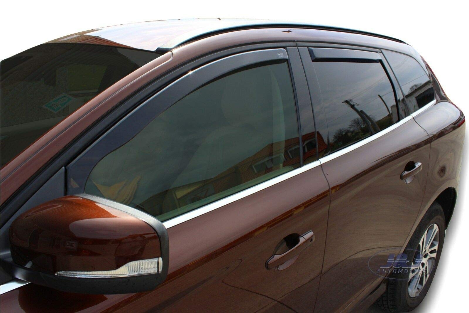 J&J AUTOMOTIVE Windabweiser passend für Volvo XC-60 2009-2016 4tlg, Heko Regenabweiser Vorne Hinten Getönt Dunkel Passform