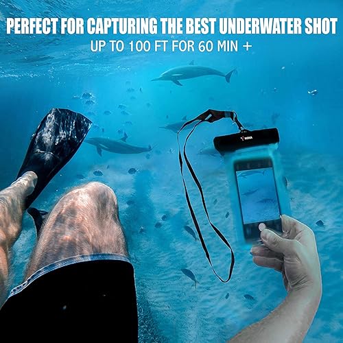 Miniatura 10 de Kona Funda de celular impermeable submarina Plus tamaño universal teléfonos celulares con pasaporte diagonal hasta 72 en diagonal transparente