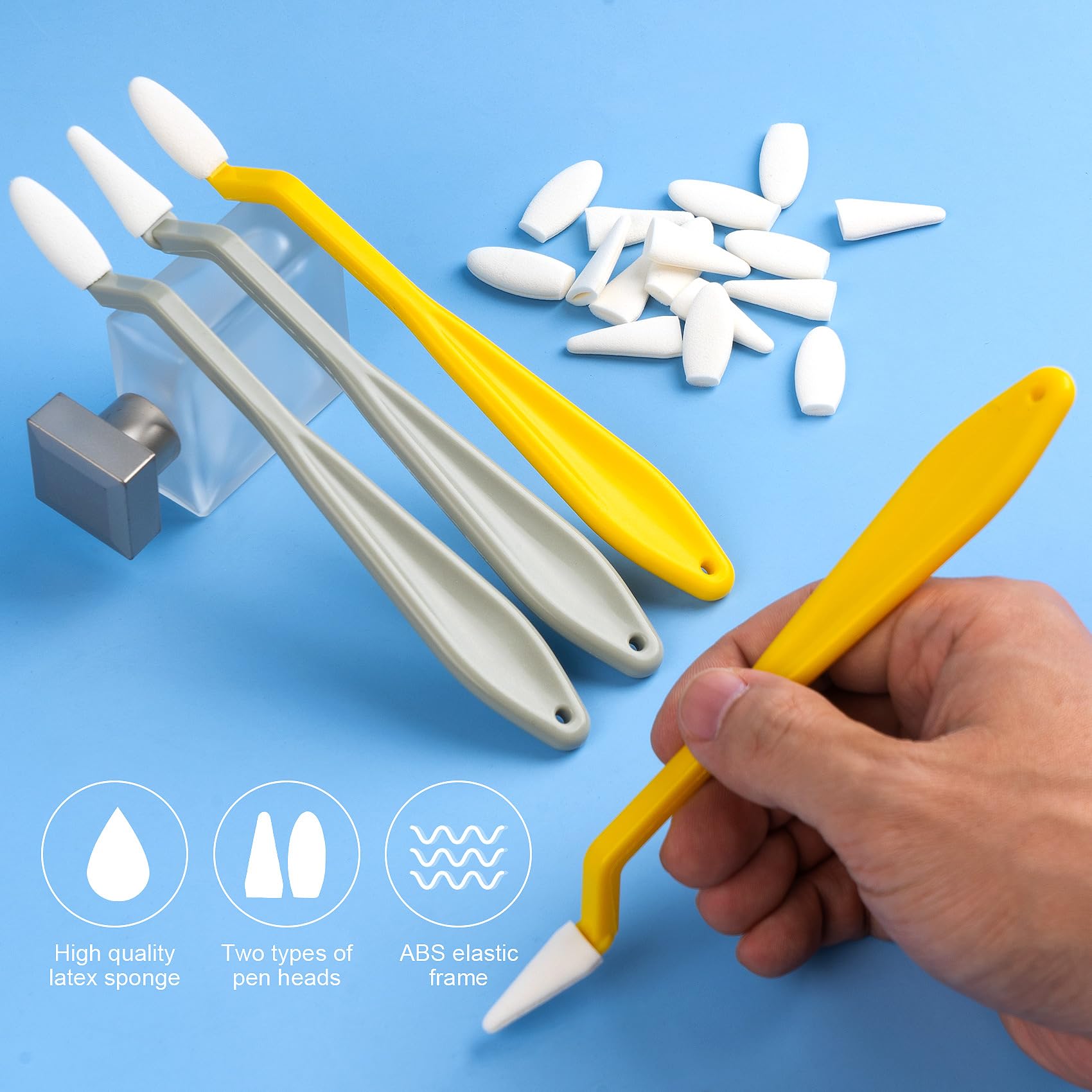 Lot De 2 Estompes Pour Dessin - Outils De Fusion Fusain, Crayon Triangulaire Et Ovale - 2
