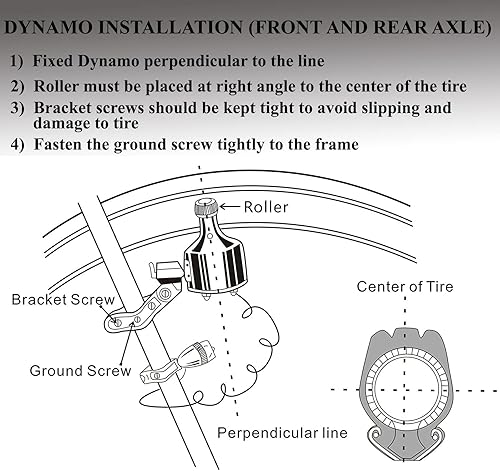 Miniatura 5 de AXITRON - Generador de fricción para bicicleta motorizada, kit de luz trasera para faros delanteros, 12 V, 6 W