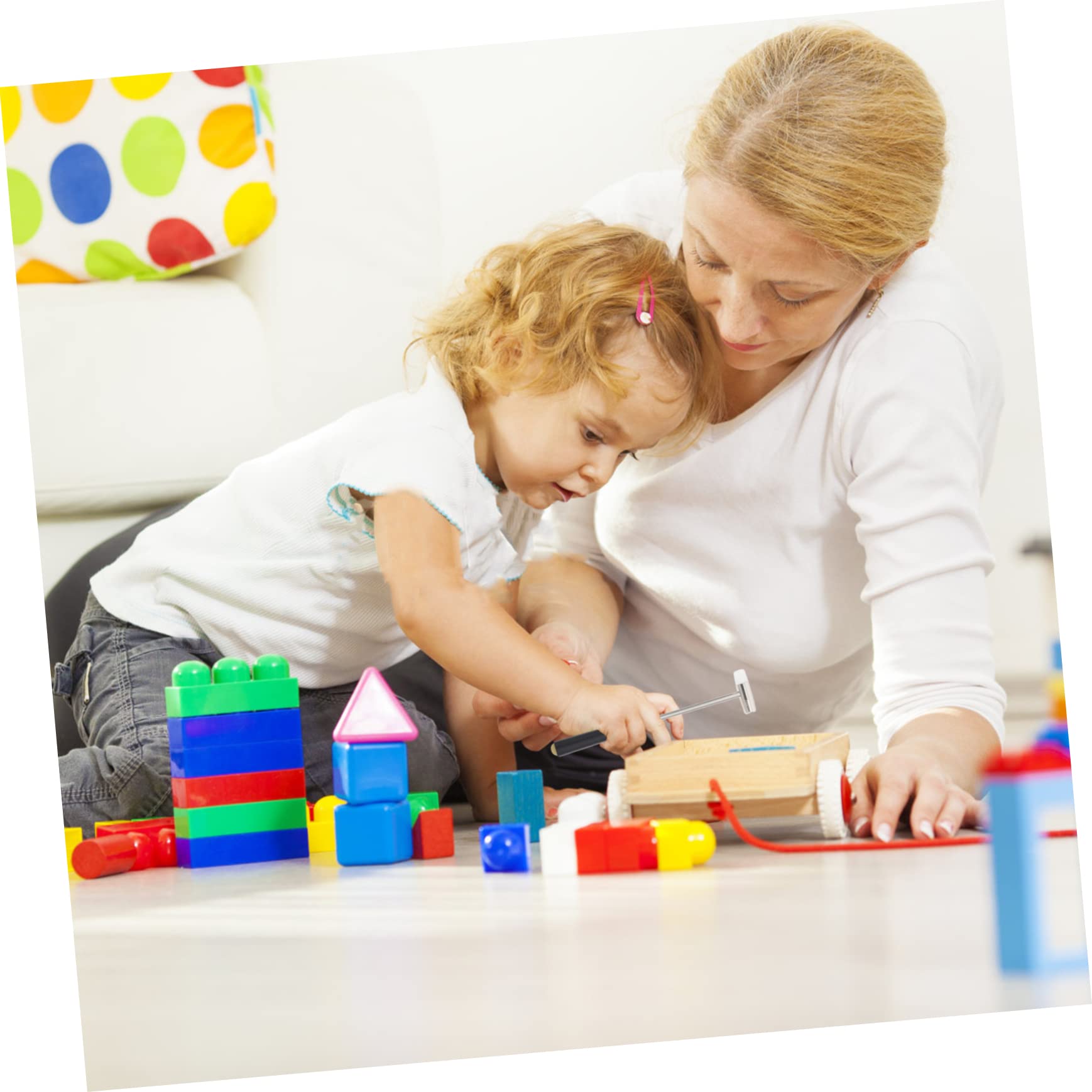 FELTECHELECTR 3pcs Boys and Girls Pounding Tool Set Double-end Blocks Hammers for Building Play