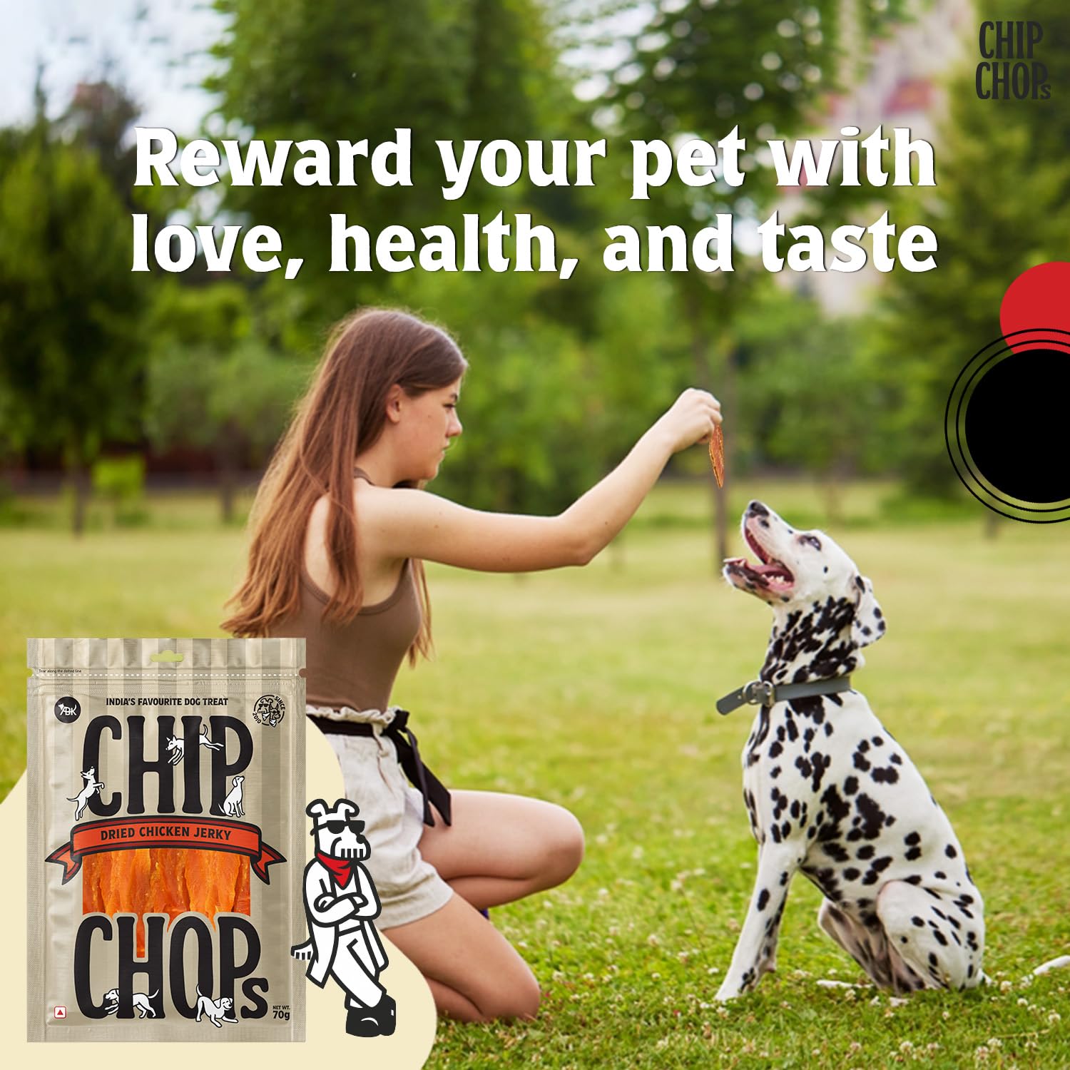 Chip Chops Sun Dried Chicken,Dog Treat, Easily Digestible, Healthy Dog Treat, Perfect for Snacks, Suitable for All Dog Breeds, Each 70gm (Pack of 7) 2