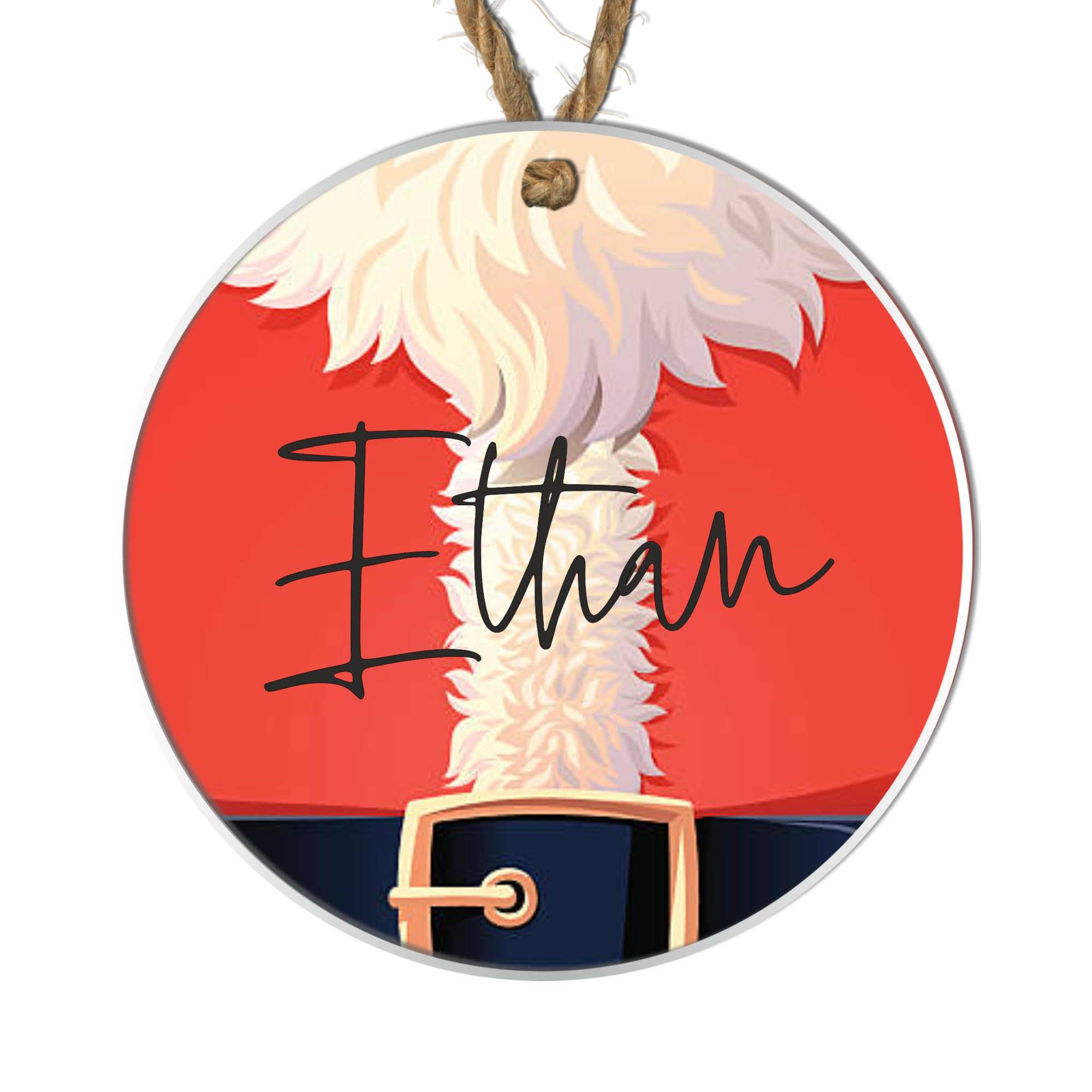 Personalised Christmas Tree Name Bauble - 12 Unique Designs (Elf, Santa, Reindeer, Snowman, Penguin, Polar Bear) (Design 12, Acrylic Indoor & Outdoor Use)