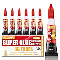 Vista 13 de 3 gramos (Paquete de 24) Súper pegamento gel de un solo uso, adhesivo súper rápido, espeso y fuerte, pegamento cianoacrilato para plásticos duros