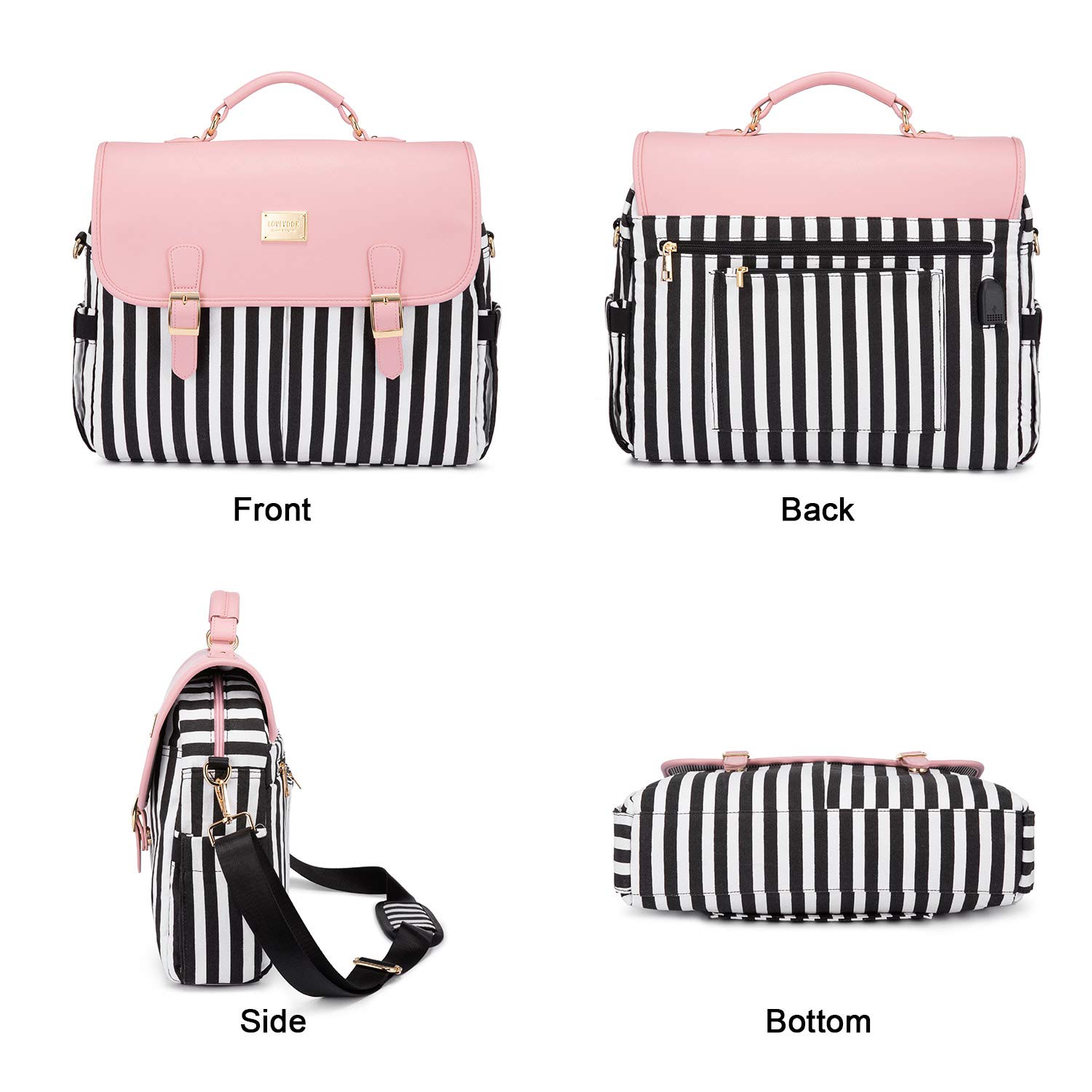 LOVEVOOK Laptop Bag for Women Large Capacity Computer Bags Cute