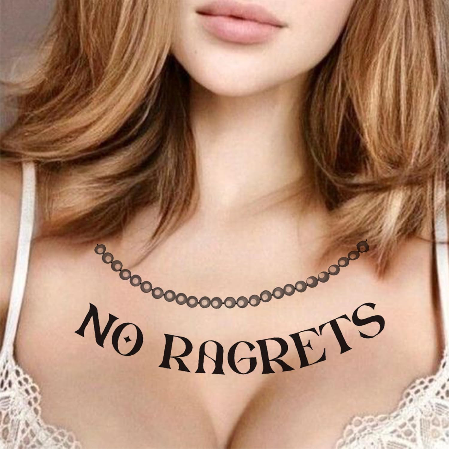 4 Sheets No Ragrets & Barbed Wire Halloween Temporary Tattoos - Image 4