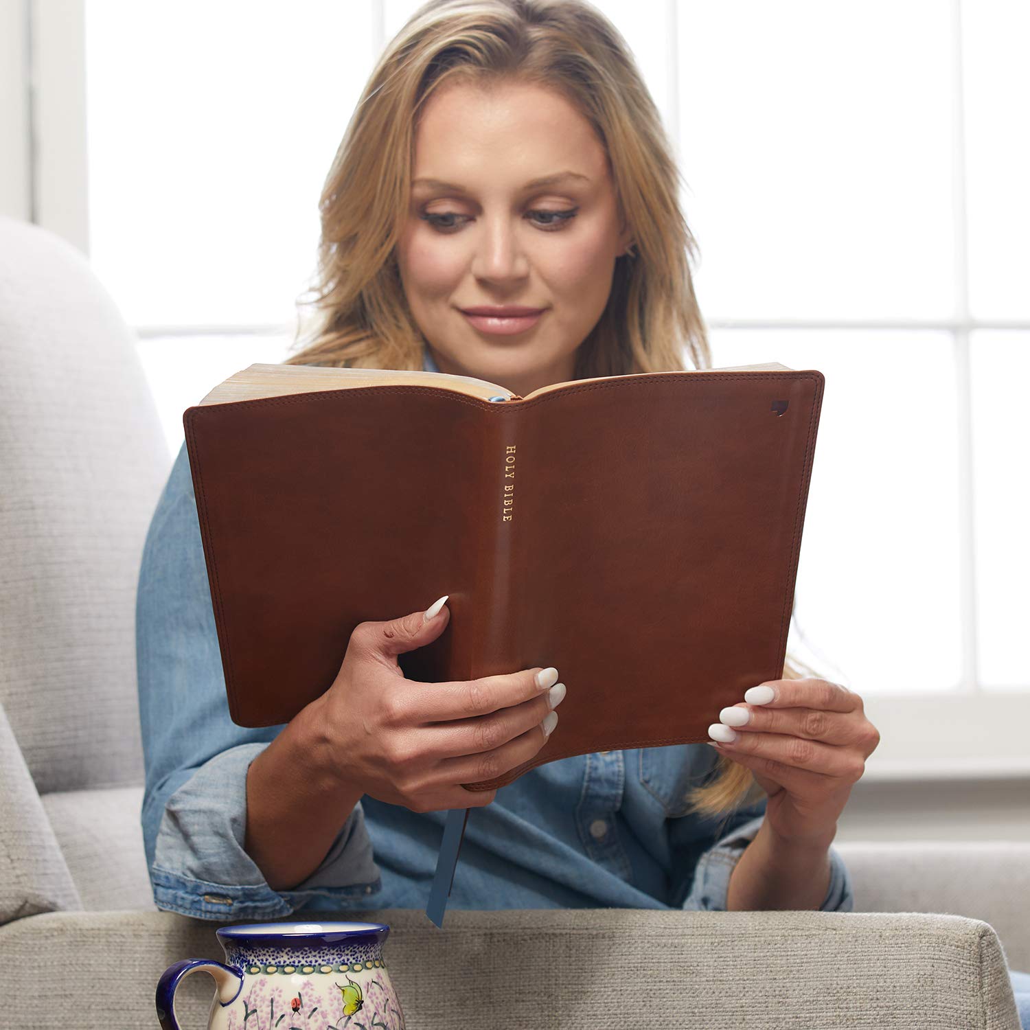 NET Bible, Thinline Large Print, Leathersoft, Brown, Comfort Print: Holy Bible - Image 5