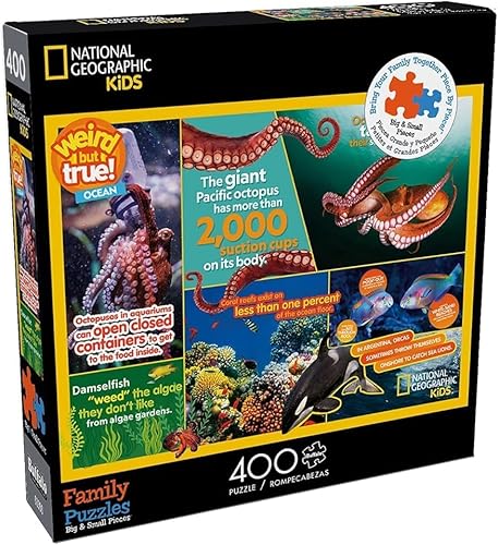 Buffalo Games - NAT Geo - Ocean - Rompecabezas de 400 piezas para familias desafiante rompecabezas perfecto para noches de juego - El tamaño del
