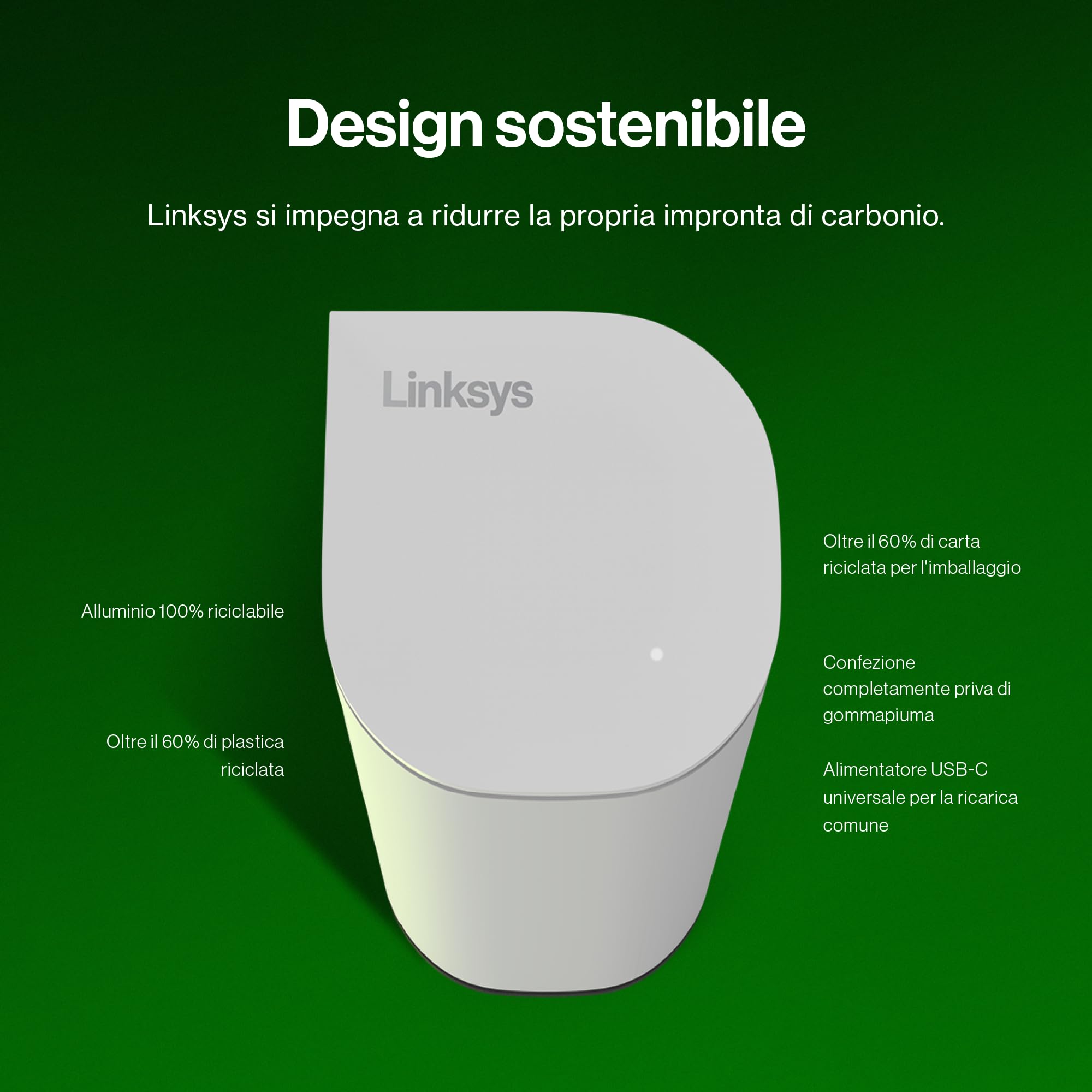 Sistema mesh Linksys Velop Micro 7 | Dual-band con velocità WiFi BE5000 | Copertura fino a 200 m2 per nodo | Ethernet 2,5 Gbps | 1,8 volte più veloce del WiFi 6 | Confezione da 3