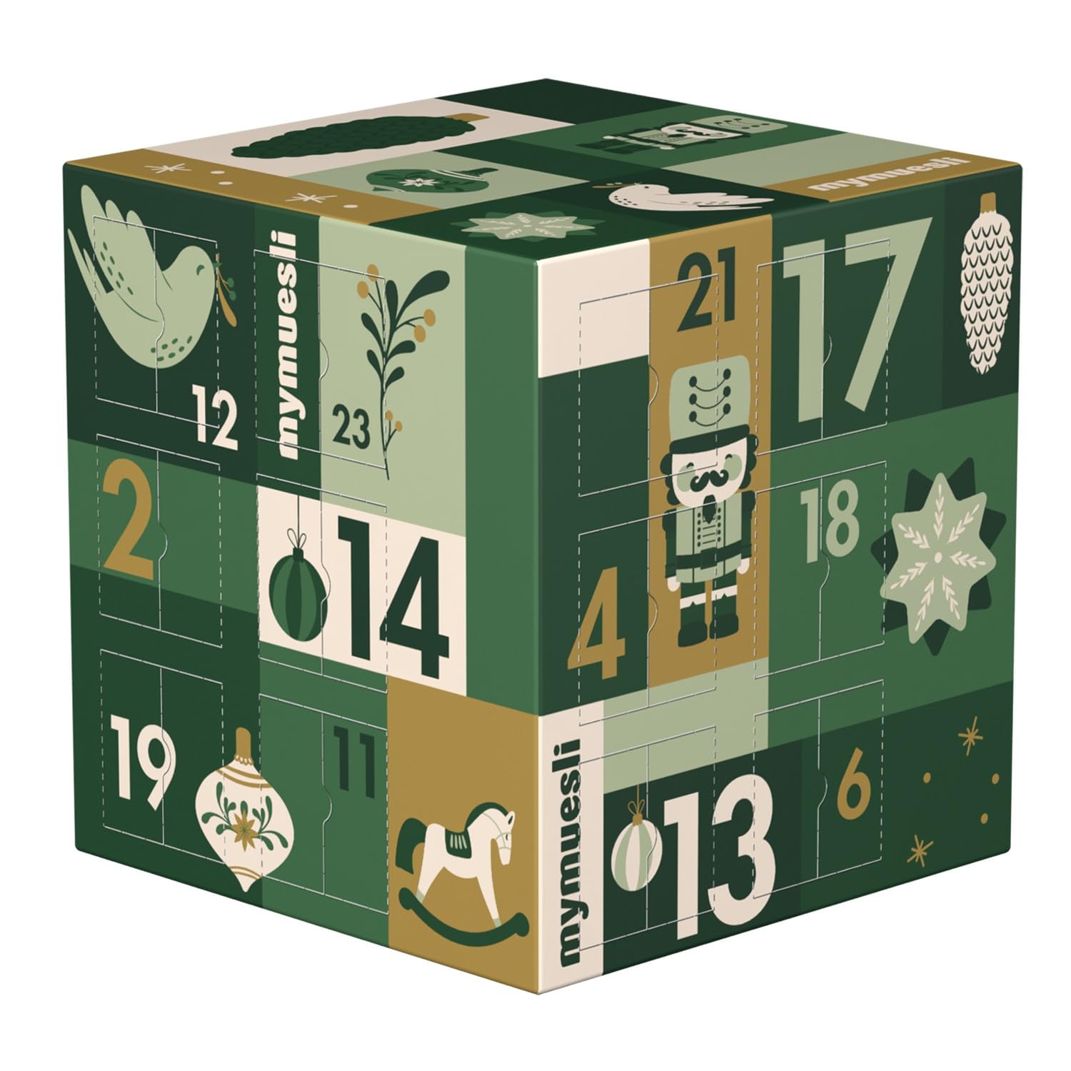 mymuesli Porridge Adventskalender 2025 – 24x Bio-Porridge im 2go-Becher