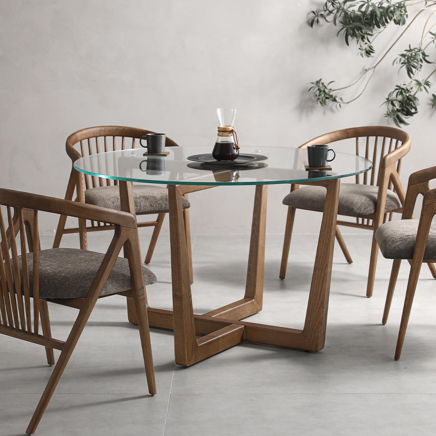 Amazon｜アルモニア (Armonia) ダイニングテーブル ガラス 円形