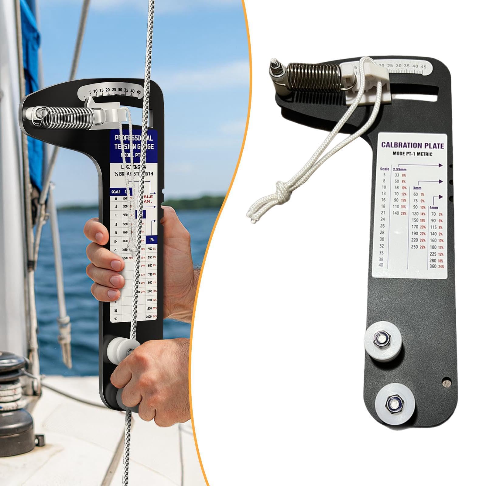 PT 1M Robuster Y Förmiger Zugkraftmesser Aus Stahl für Segelbootkabel.