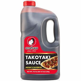 Otafuku Takoyaki Sauce for Japanese Grilled Octopus, 78.7 OZ 1/2 Gallon
