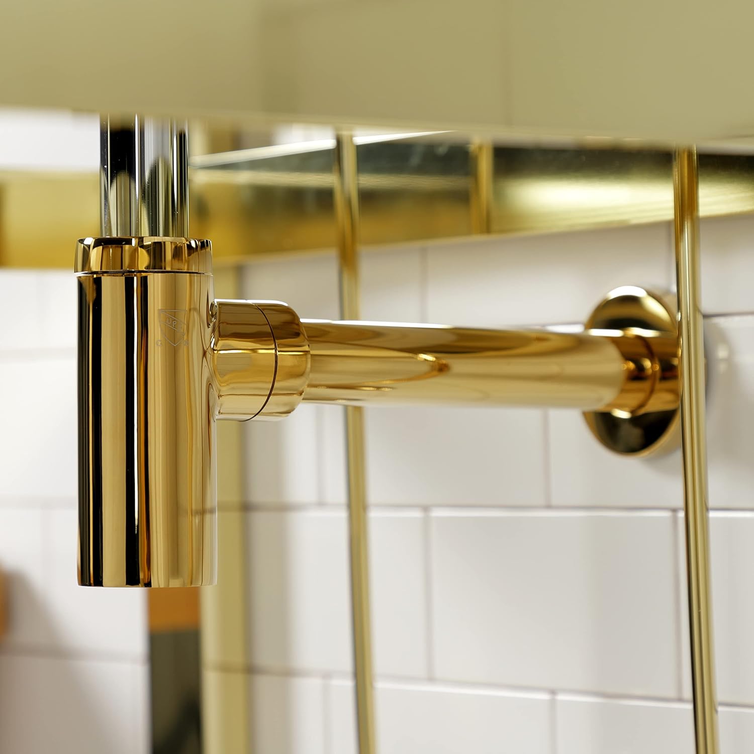 Kingston Brass CC43102DLLKB30 Trimscape Modern Plumbing Sink Trim Kit with Bottle Trap in Polished Brass