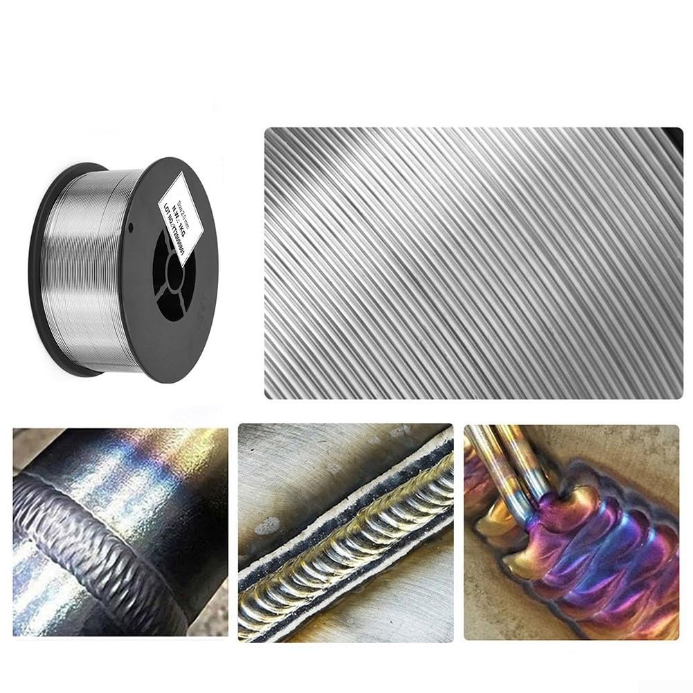 Fundente de aluminio núcleo soldadura alambre autoblindado MIG alambre de soldadura sin gas para maquinaria agrícola marco acero ligero Butt soldadura 2.0mm 2.0mm 2.2lbs