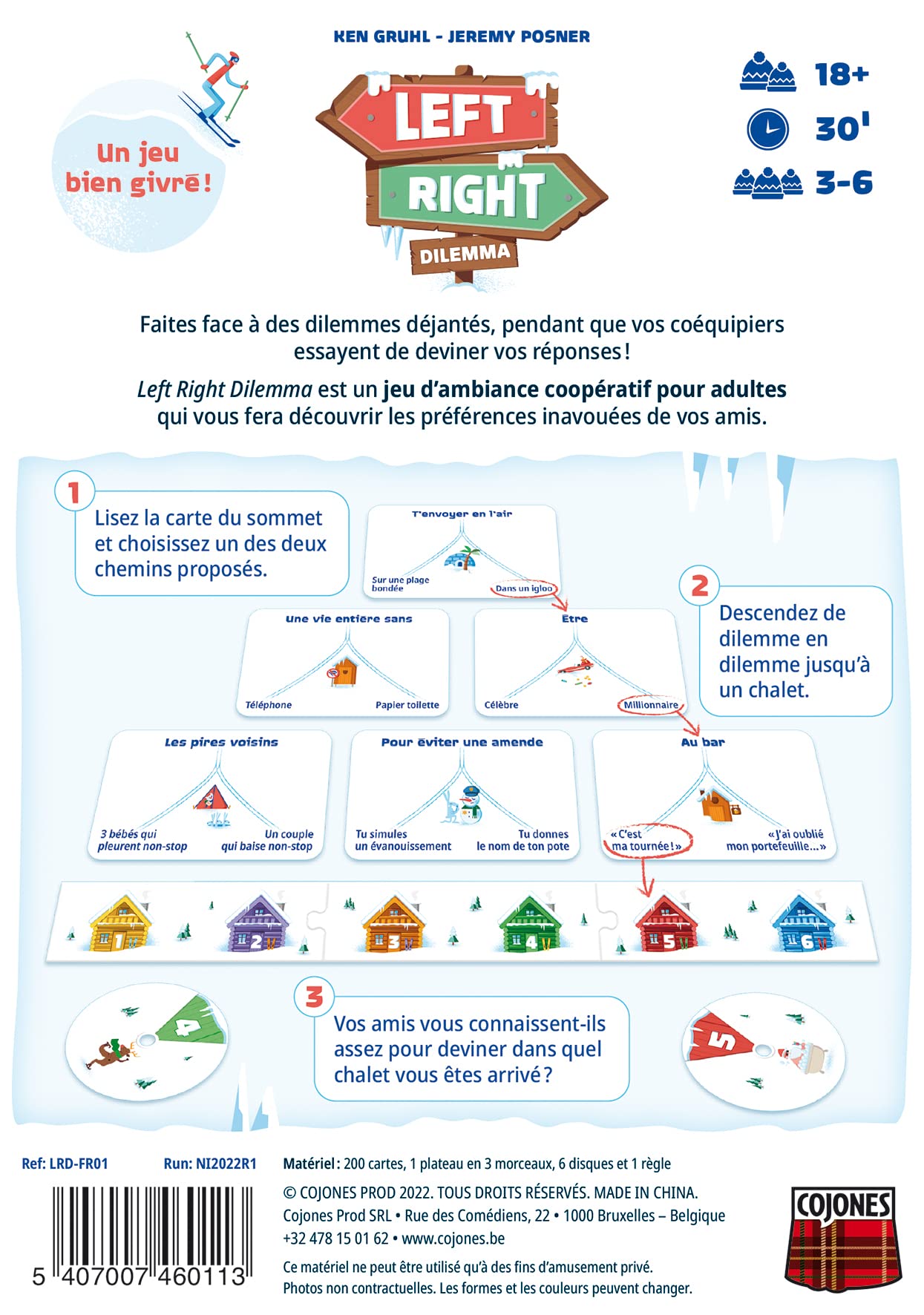 Asmodee - LEFT RIGHT DILEMMA - Gioco di Carte per Adulti - Dilemmi Giantati, Indovina le risposte dei tuoi compagni di squadra - Gioco d'atmosfera cooperativo - 3-6 giocatori - 30 Min- Versione