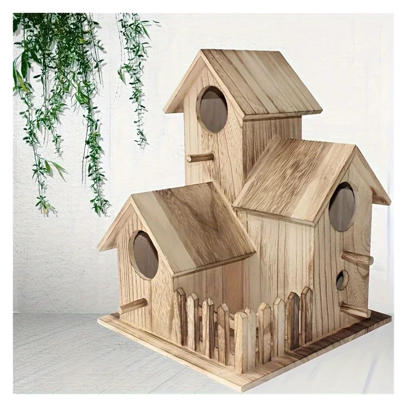 Nistkasten 1 Stück süßes Vogelnest, Vogelhaus im Villa-Stil, Papageiennest, aus Holz, Vogelkäfig-Zubehör, Vogelkäfig(Color 1)