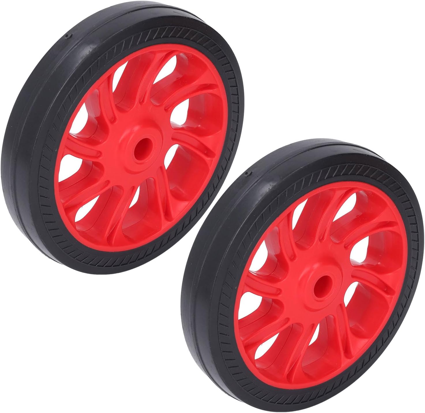 Air Compressor Wheels Rubber Casters 2Pcs Universal Replacement for Easy Mobility with 12mm Dia Hole Parts Accessories